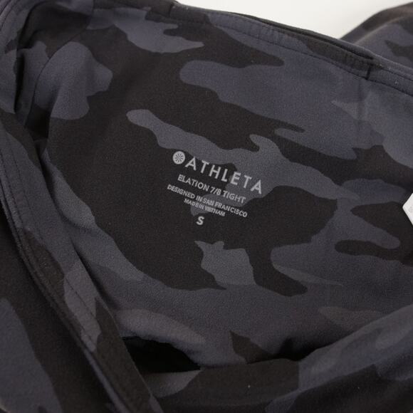 Athleta Elation Camo Black 7/8 High Rise Leggings Womens Sz S - Picture 10 of 12